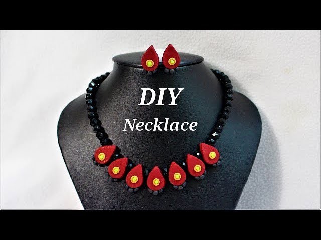 DIY   Easy To Make Polymer Clay Necklace Set | Jewelry Making Tutorial