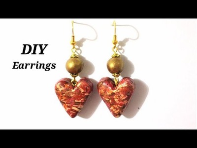 DIY Easy To Make Simple Polymer Clay Earrings | Jewelry Making Tutorial