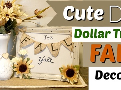 DIY Fall Farmhouse Decor | Dollar Tree Fall Crafts 2018 | Krafts by Katelyn