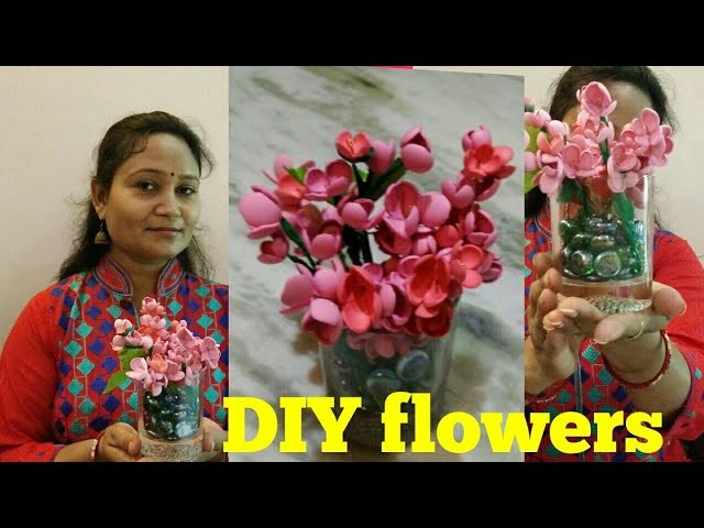 DIY flowers,घर पर फूल बनायें आसानी से,anvesha,s creativity