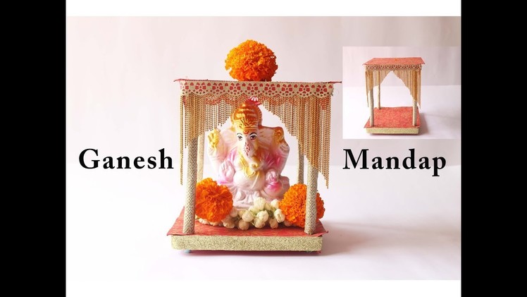 DIY Ganpati mandap Making tutorial |Ganesh  Mandir | Ganpti decoration ideas