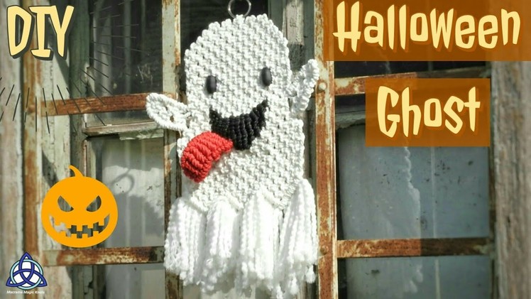 DIY Halloween Ghost for Kids - Macrame Wall Hanging Tutorial