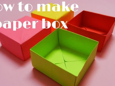 DIY-How to make a paper box without glue || Easy paper box making (Origami)