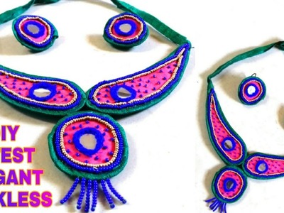 DIY Necklace How to make Navratri Jewellery.Ornaments |Navratri Garba jewellery |Girl Jewellery 2018