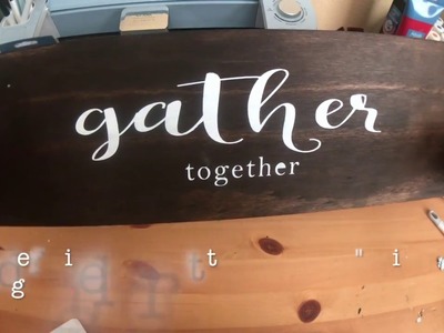 DIY Painted Wood Sign Using a Vinyl Stencil and Your Cricut!