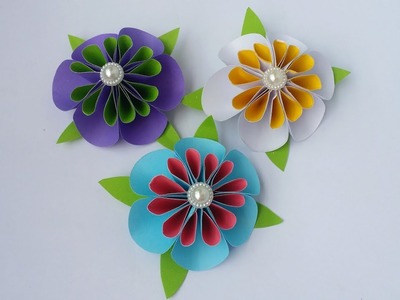 DIY: Paper Flower!!! How to Make Tiny Paper Flowers Using Colour Paper!!! Easy  Tutorial!!!