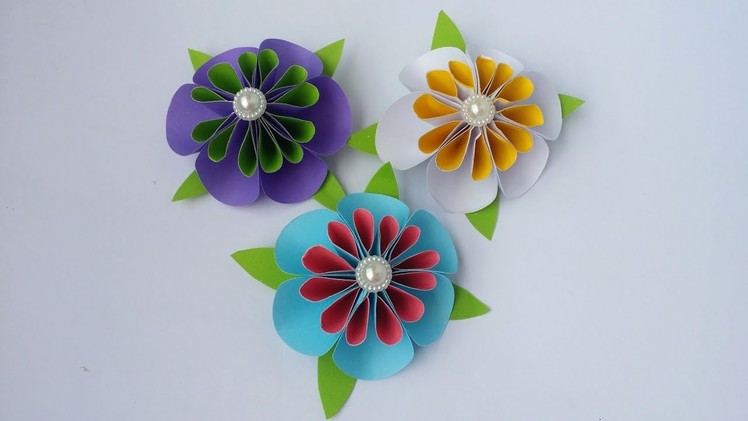 DIY: Paper Flower!!! How to Make Tiny Paper Flowers Using Colour Paper!!! Easy  Tutorial!!!