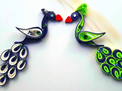 DIY paper quilling peacock tutorial | How to make paper quilling peacock step by step