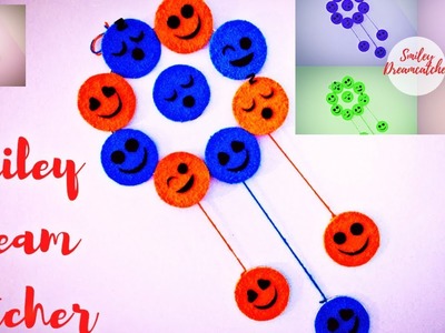 DIY Smiley Dream-catcher Room Decor ( Recycle your Old Bangles ) | Karthika Loves DIY