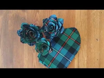 DIY Tartan Fabric Flowers