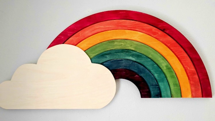 DIY Wooden Rainbow Wall Art (it lights up too!)