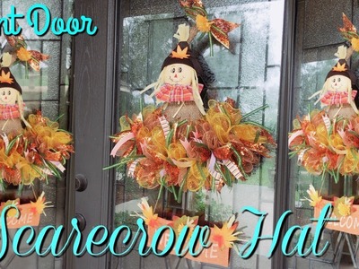 Dollar Tree DIY Front Door Scarecrow Hat | Great Front Door Fall Decor