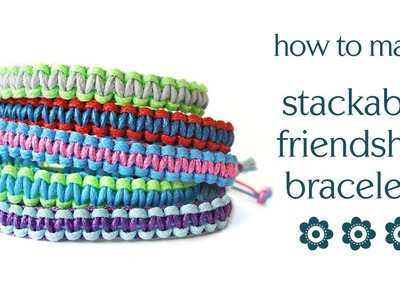 Easy friendship bracelet DIY tutorial - square knot macrame