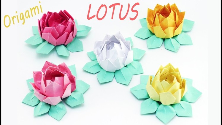 Easy Lotus Fower Origami ✿ DIY Crafts Tutorial ✿ - SunderOrigami!