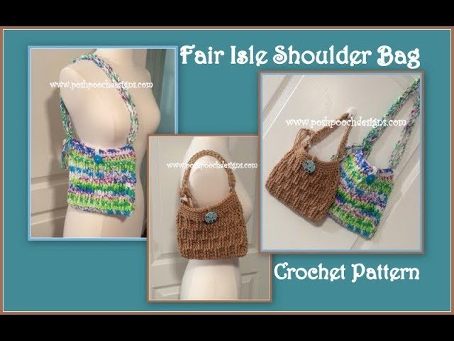 Fair Isle Shoulder Bag Crochet Pattern