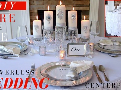 Flowerless Wedding Centerpiece | DIY Wedding Decoration Ideas | Fire & Ice Winter Wonderland