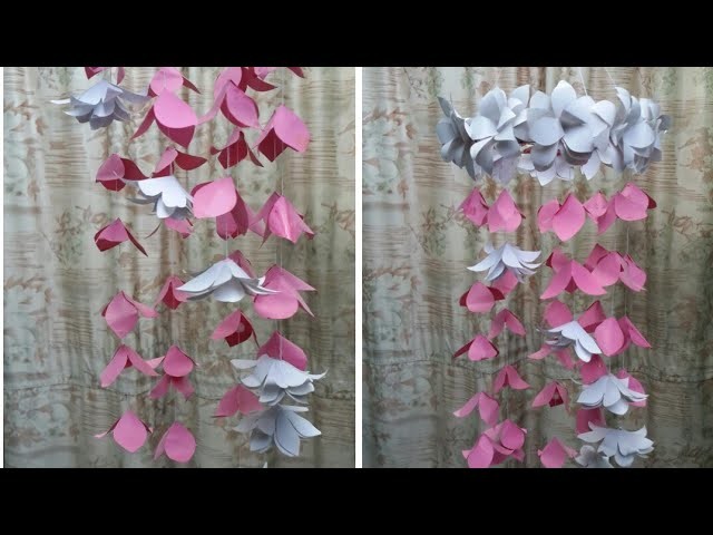 Home decoration ideas.Diy.Celling hanging out  of paper .Paper craft idea.