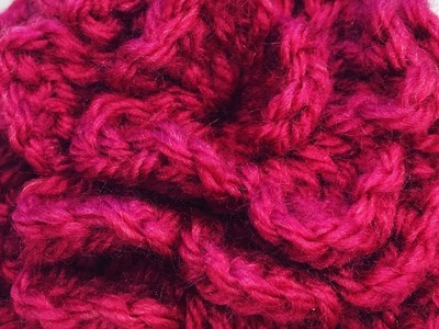 How to crochet a flower rose for hat, headband, pin or brooch