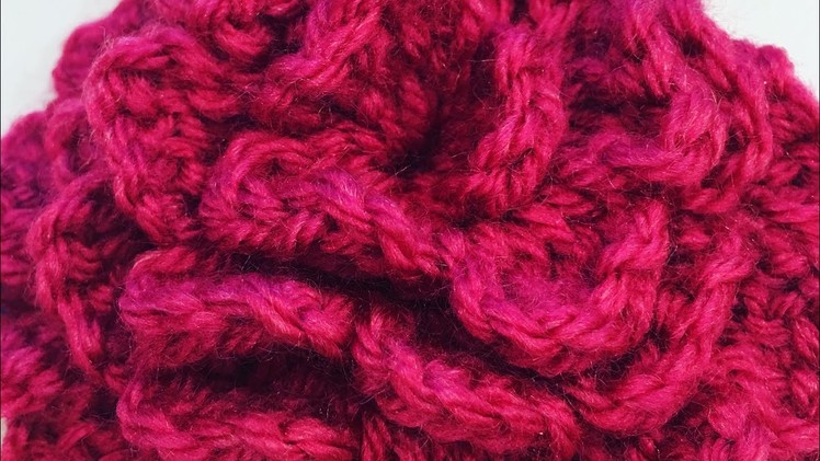 How to crochet a flower rose for hat, headband, pin or brooch