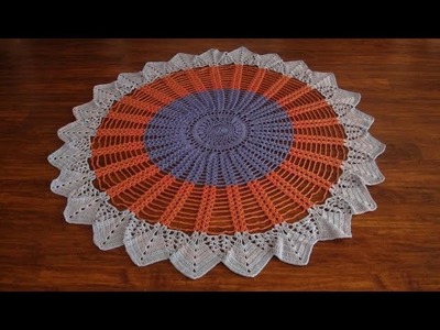 How to Crochet a Large Doily. Table Cover Pattern #771│by ThePatternFamily