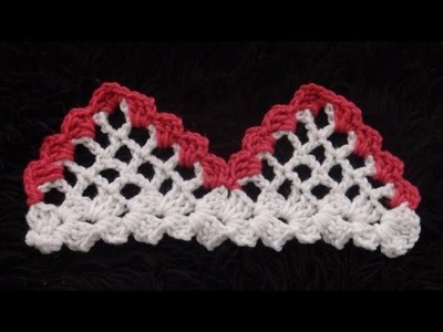 How to Crochet a Triangle Border Edging. Trim Stitch Pattern #770│by ThePatternFamily