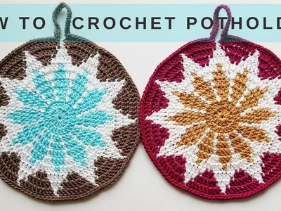 How to crochet potholder
