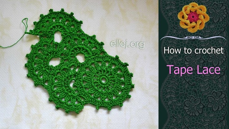 ♥ How to Crochet Tape Lace • Free Crochet Tutorial • ellej.org