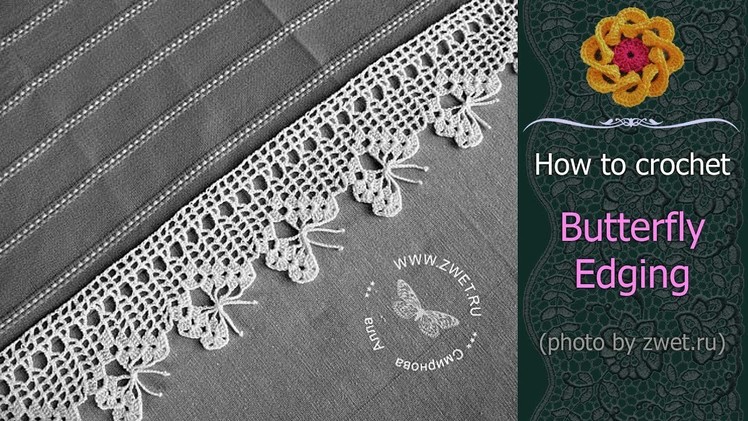 ♥ How to Crochet the Butterfly Edging • Free crochet tutorial & Chart • ellej.org