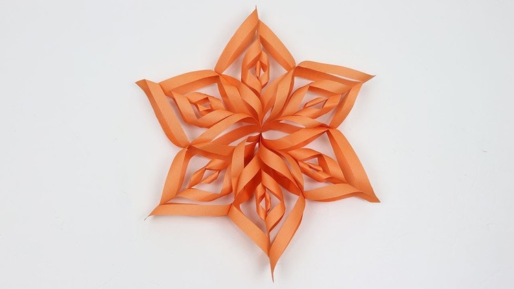 How to Make 3D Paper Snowflakes Tutorial Step by Step DIY Easy Paper Snowflake Making for Beginners