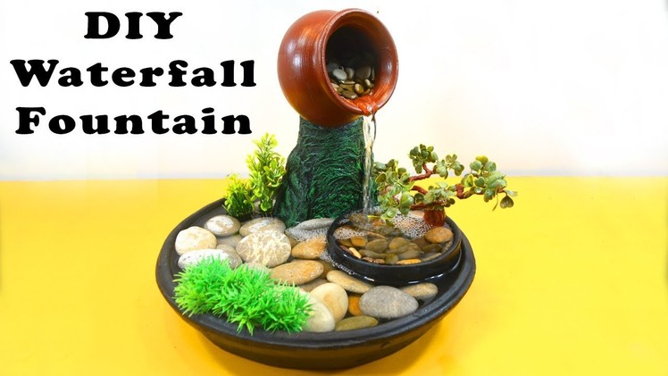 How to make a Waterfall Fountain - DIY Waterfall Using Plastic Bottle and Newspaper