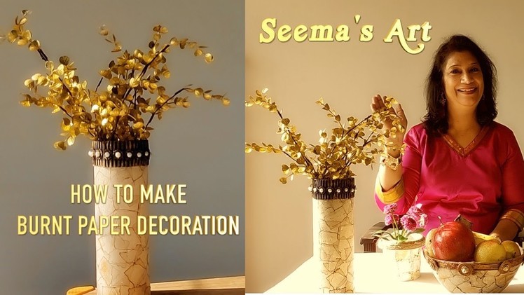 How To Make Burnt Paper Decoration | Innovative DIY