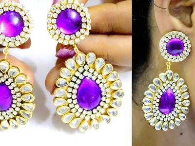How to make earrings | beautiful  party wear | jewelry making | #diy | #140