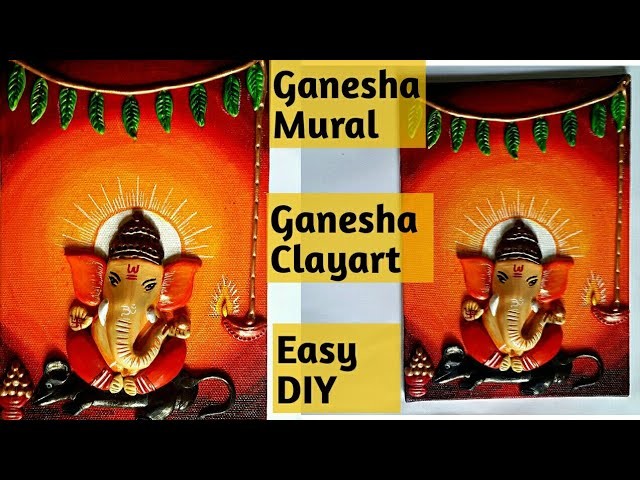 How to make Ganesha Mural. DIY Ganesha Clayart Mural for beginners #muralart #3Dmural #WallArt