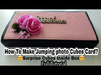 How to Make Jumping Photo Cubes Card|| surprise Cubes Box Card||Cubes Inside Box.