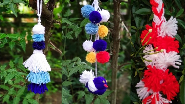 How to make Tassel key ring idea diy handmade hand bag locker decoration craft diy
