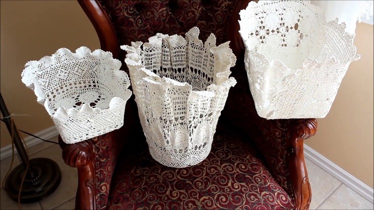 How to reuse your scrap crochet doilies by making baskets