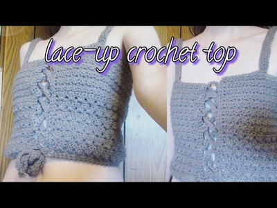 Lace-Up Crochet Top Pattern