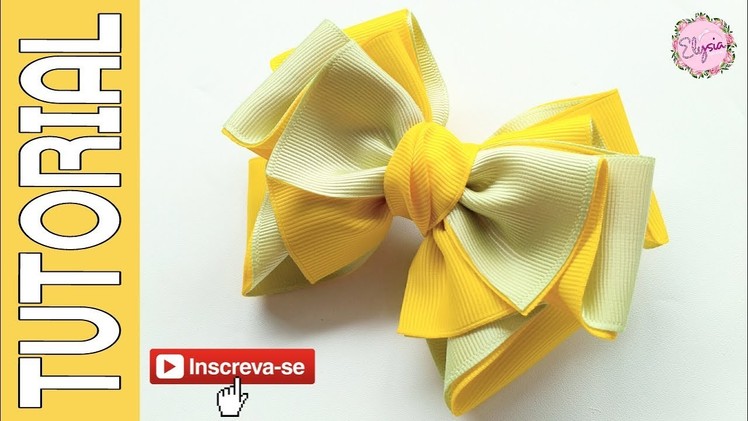 Laço Camila ???? Ribbon Bow Tutorial ???? DIY by Elysia Handmade