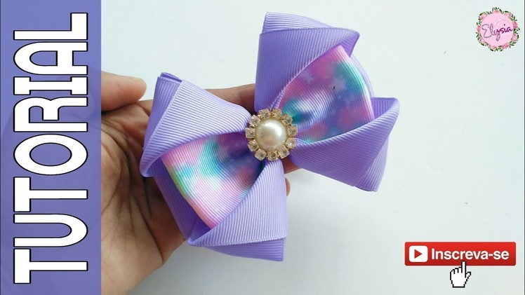 Laço Celia ???? Ribbon Bow Tutorial ???? DIY by Elysia Handmade