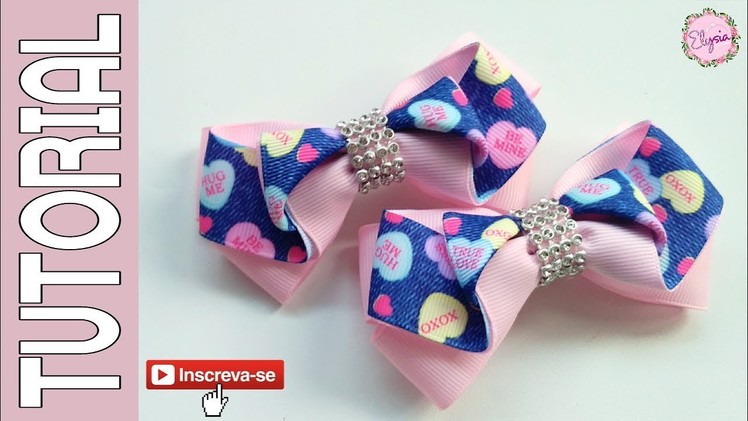Laço Fanny Fita N5 ???? Ribbon Bow Tutorial ???? DIY by Elysia Handmade