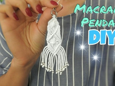 Macrame Necklace Pendant DIY - Macrame Jewelry Tutorial
