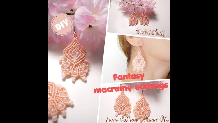 Macrame tutorial | How to make macrame earrings | DIY macrame jewelry & crafts