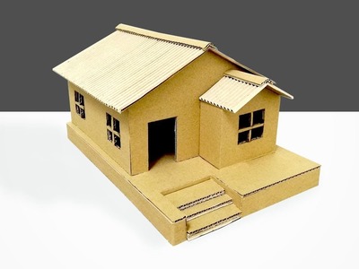 Make a Beautiful House from Cardboard - simple DIY