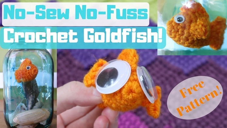 No-Sew No-Fuss Crochet Goldfish Pattern! Clear Tutorial