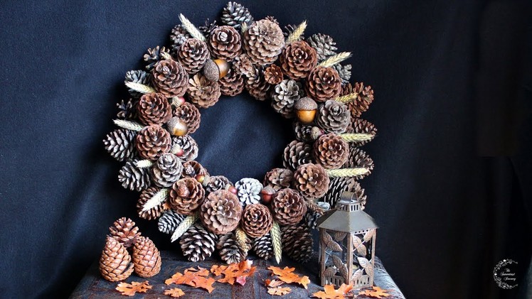 Pine Cone Wreath Tutorial | DIY Fall Wreaths | The Sweetest Journey