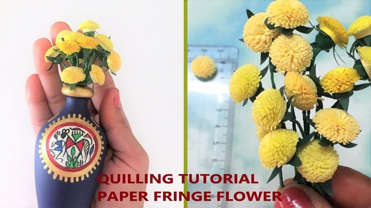 Quilling Fringe Flowers Dandelion. DIY - Paper Art Quilling. Mini Flowers