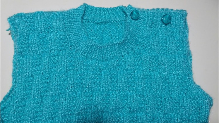 Single colour kids sewatar design - part - 3 (neck Knitting )