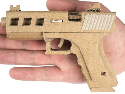 Smallest Glock 19 In The World That Shoots - DIY Cardboard