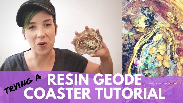 Trying a Resin Geode Coaster Tutorial | DIY FAIL or WIN?