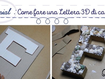 TUTORIAL | Come fare le lettere in 3D di cartone - PINTEREST DIY CARDBOARD LETTER-